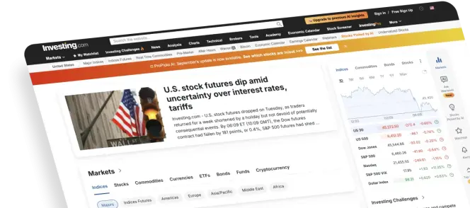 Web scraping services for financial markets - Dow Jones, S&P 500, Nasdaq data collections