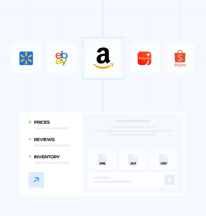 E-commerce intelligence dashboard displaying real-time price monitoring, competitor analysis charts, and product performance metrics across multiple platforms