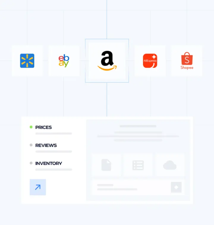 E-commerce intelligence dashboard displaying real-time price monitoring, competitor analysis charts, and product performance metrics across multiple platforms