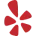 Yelp logo for visualization data