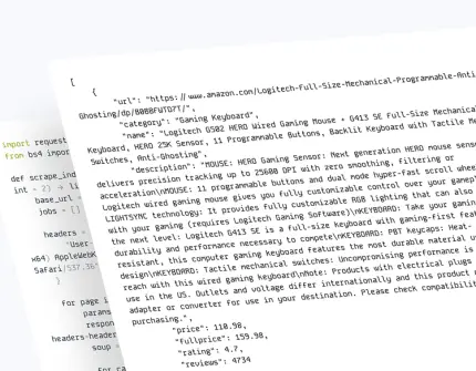 Json format data background