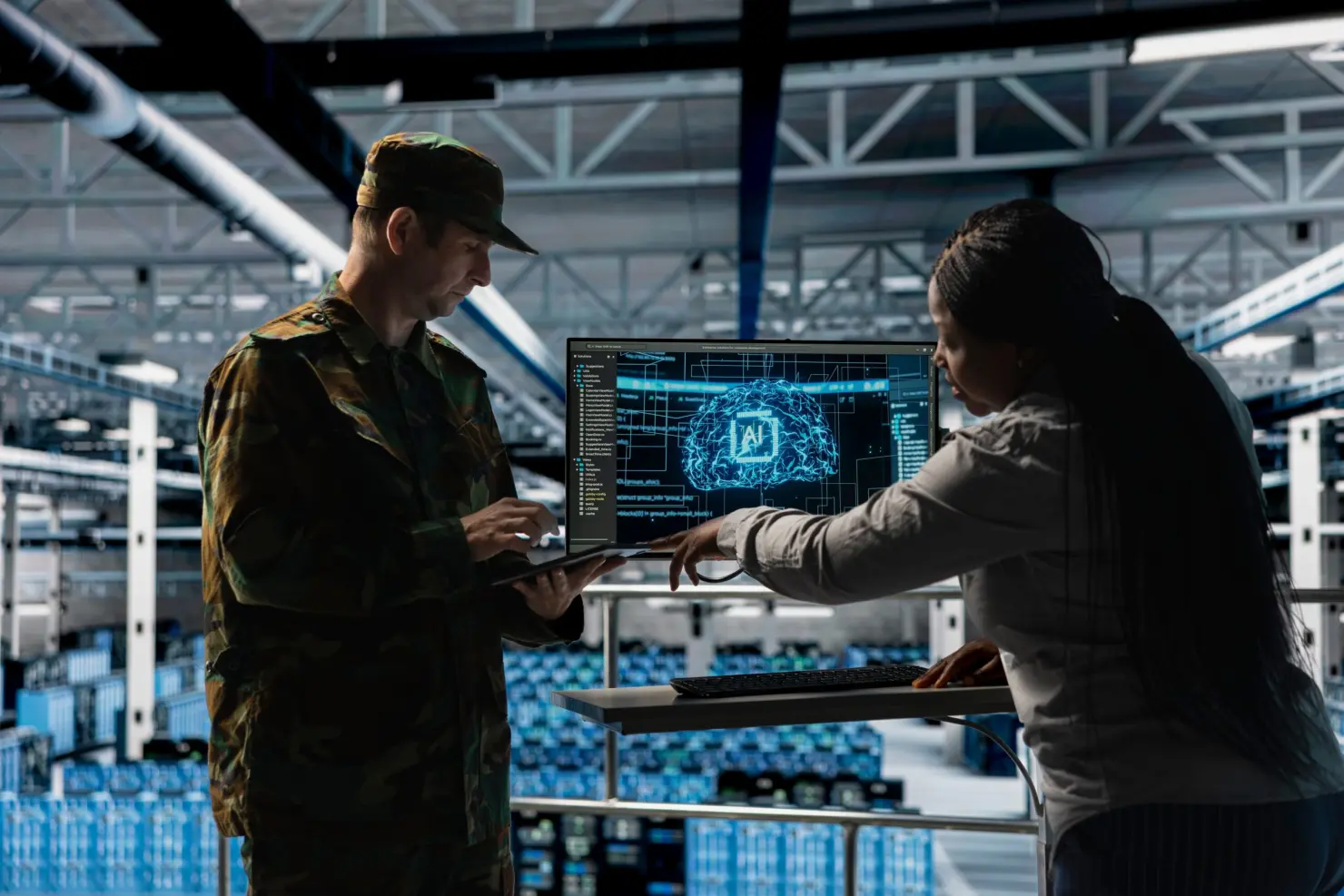 Data analyst reviewing AI Integration Services and data delivery pipelines for integration systems