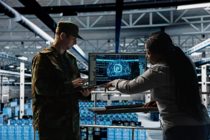 Data analyst reviewing AI Integration Services and data delivery pipelines for integration systems